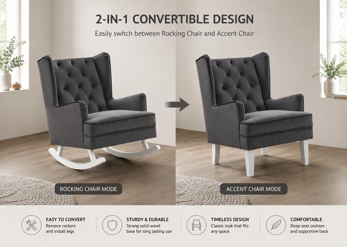 Breeze Convertible Rocking ChairAccent Chair