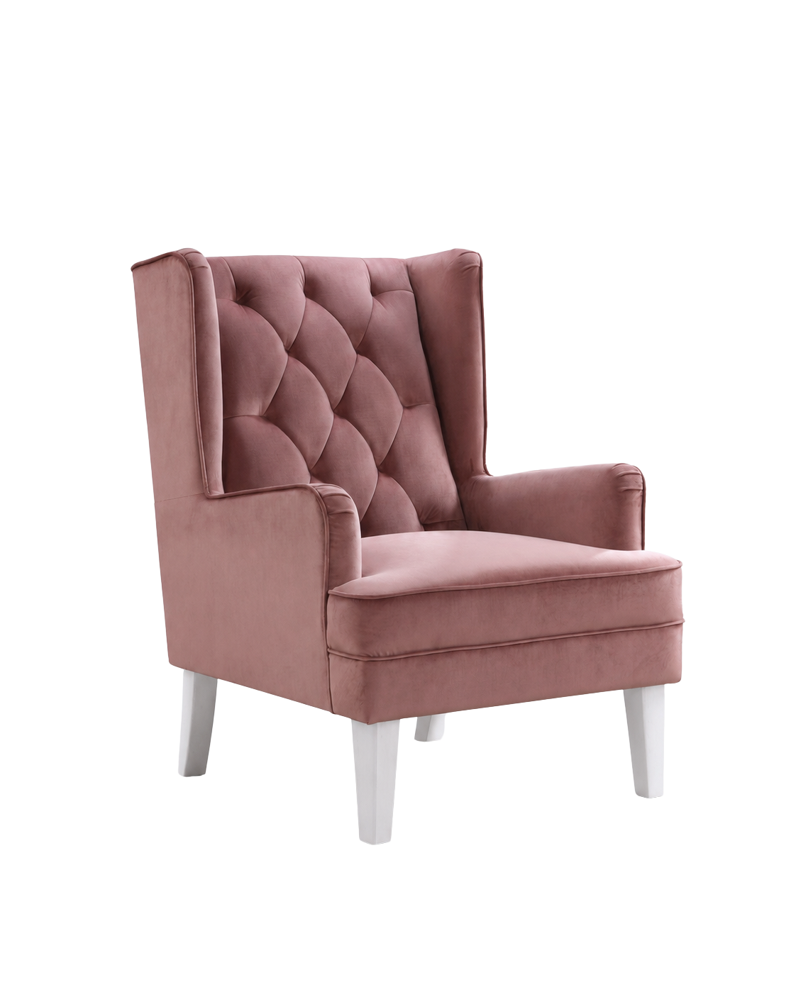 Breeze dusty pink convertible rocking chair and accent chair with tufted 