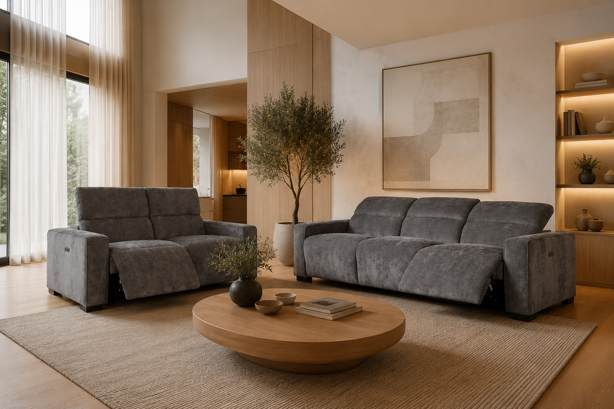 Chisa Power Recliner Lounge SuiteRecliner Sofa Set