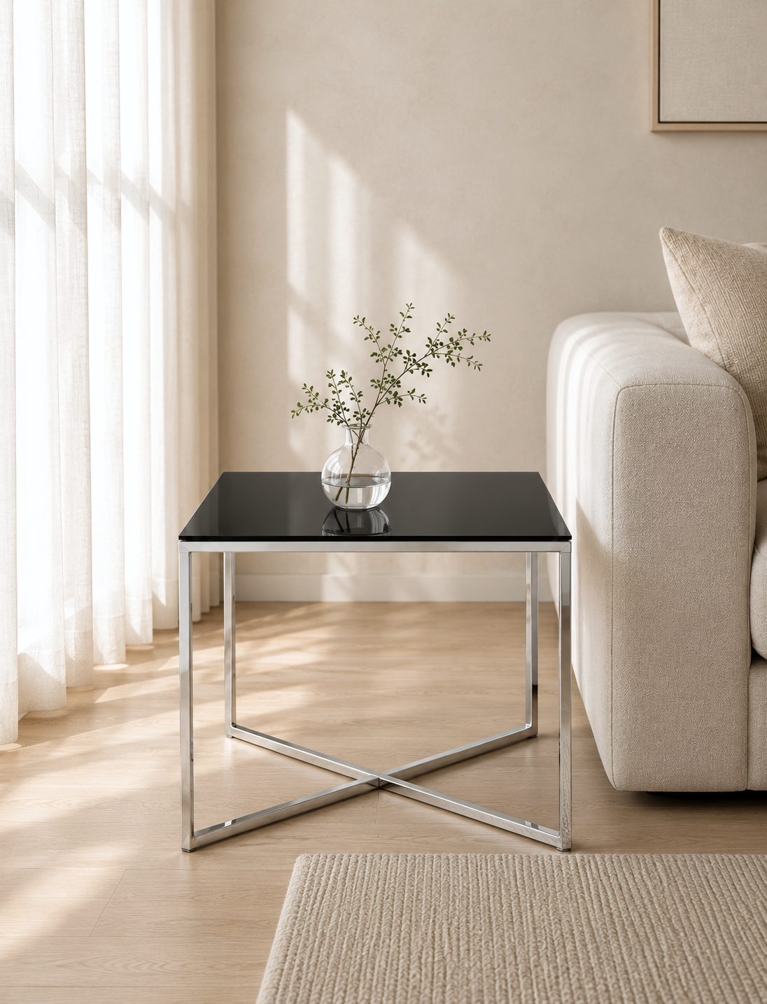 Coda Square Glass Lamp Table