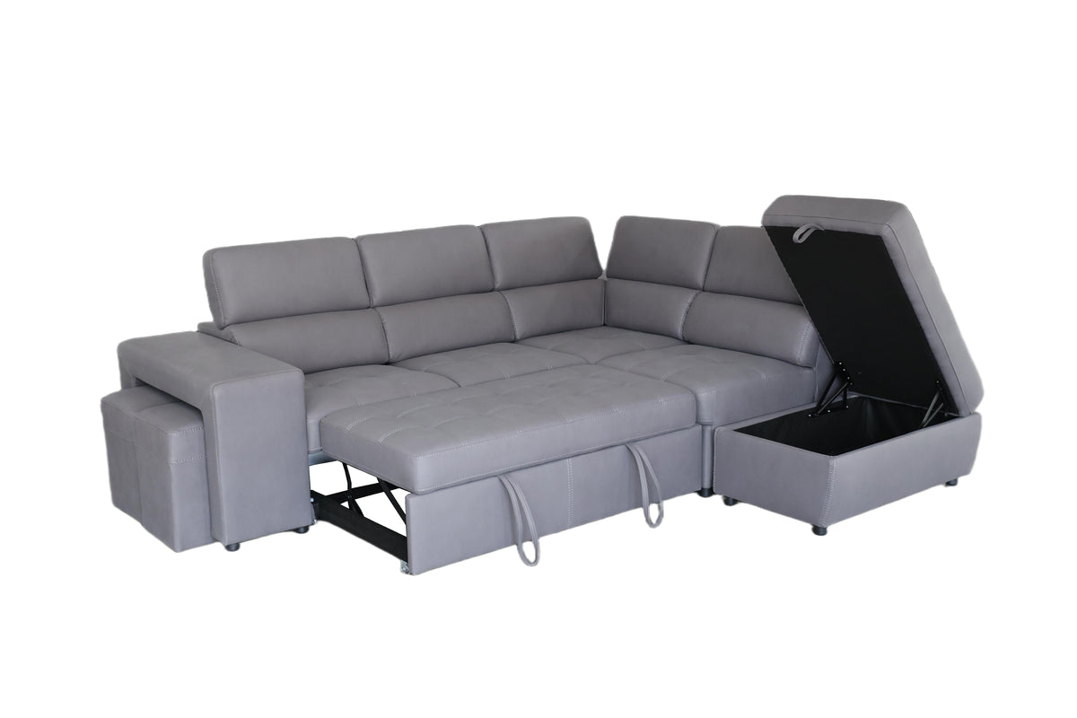 Luna Sofa Bed with Storage ChaiseCorner Sofa