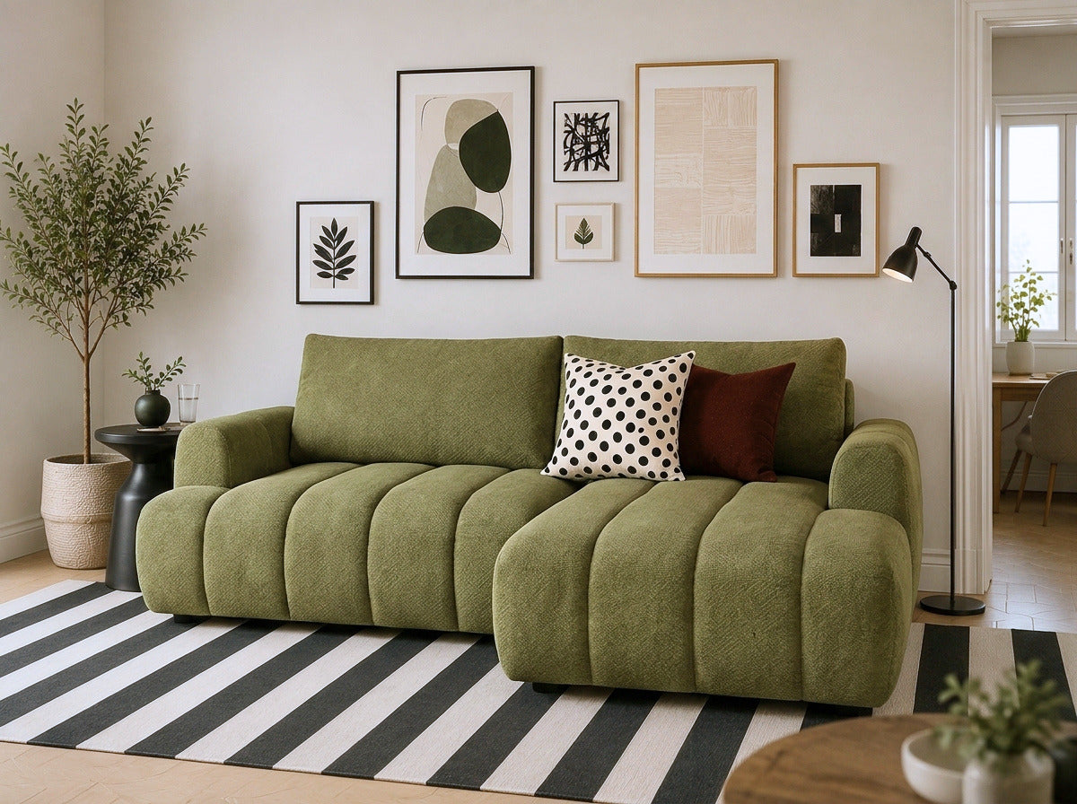 Nico 2 Seater Sofa Bed with Storage ChaiseSofa Bed