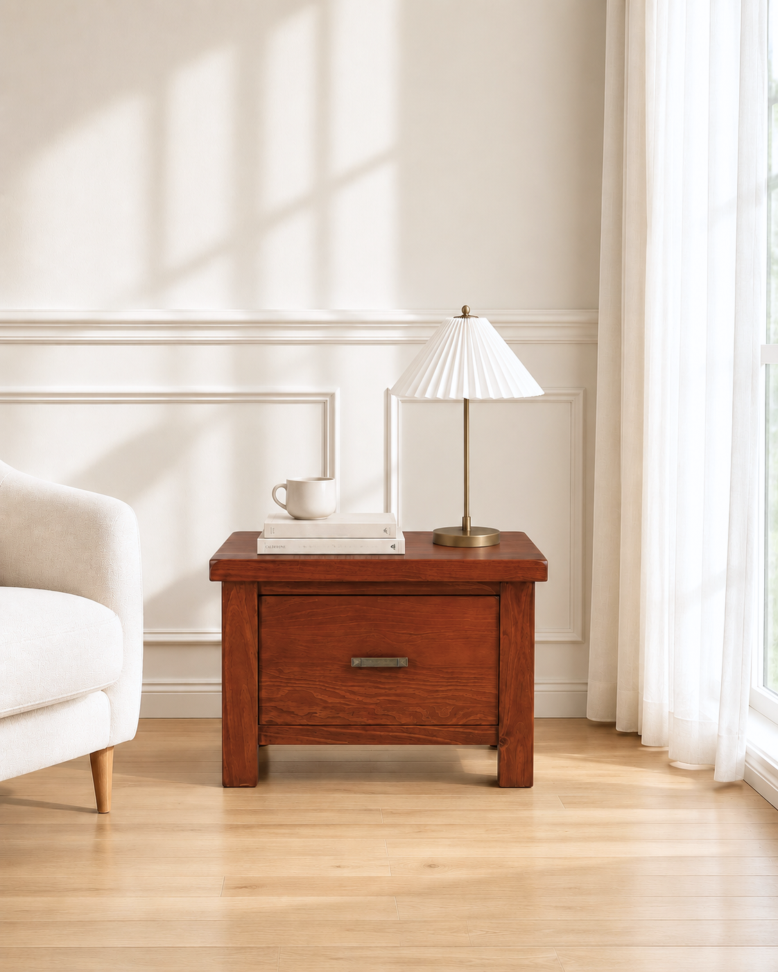 Preston Timber Lamp Table