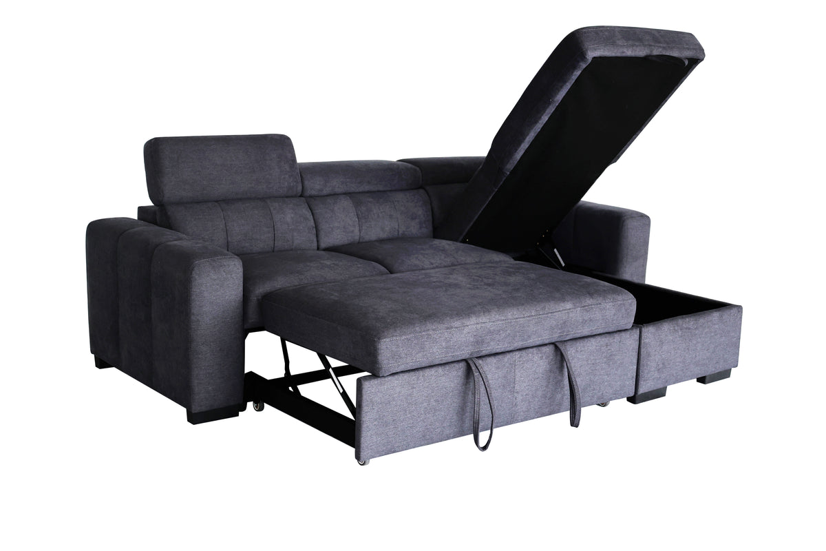 Sol Sofa Bed with Storage ChaiseSectional Sofa